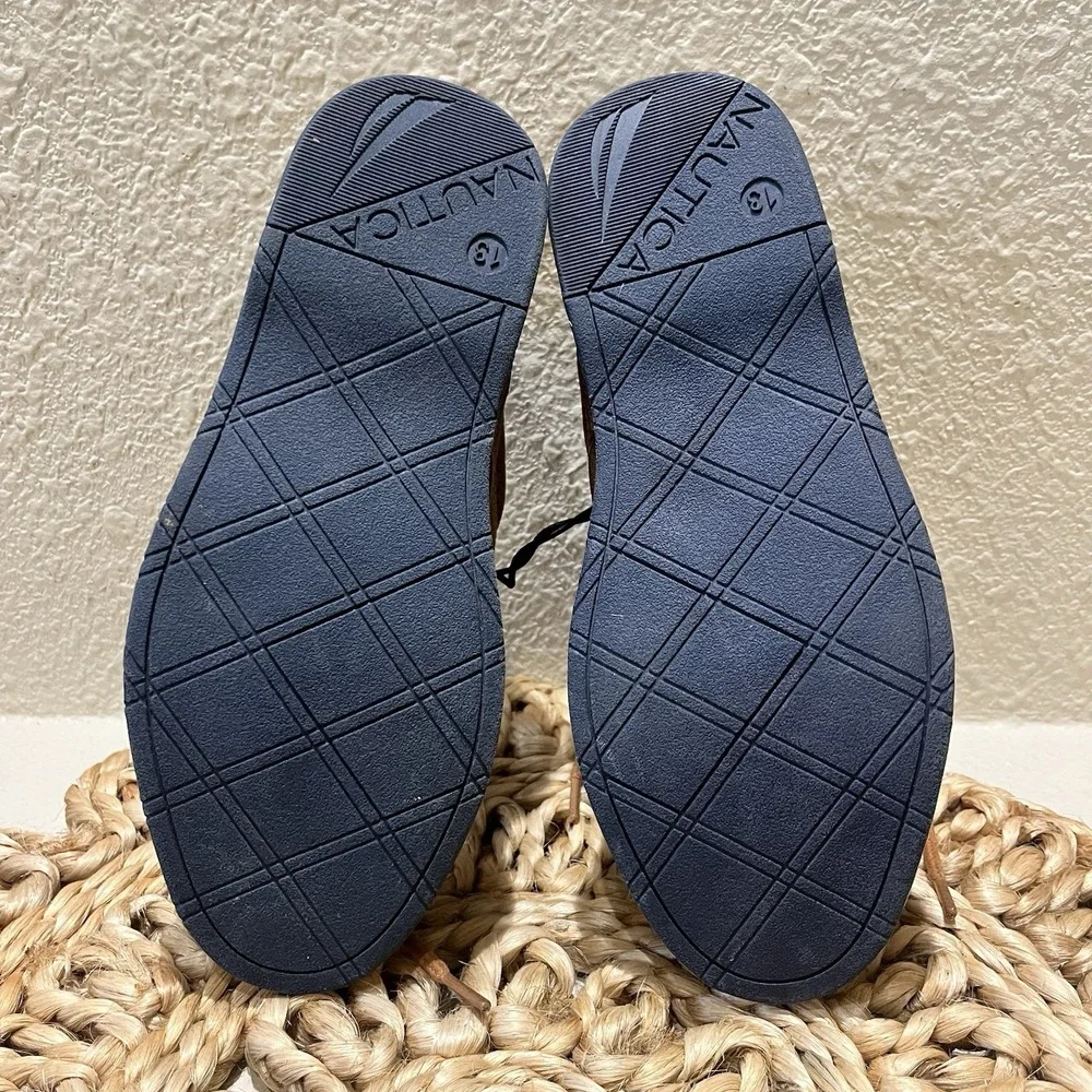 NWT Nautica Faux Suede Brown Oxford Lace Up Boys 13 Classic Formal Party‎ Shoes
